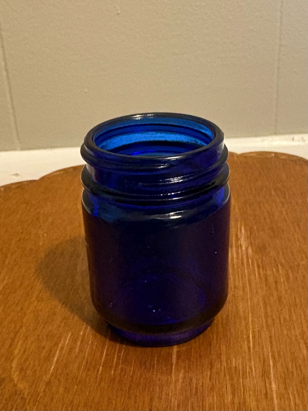 Vintage Cobalt Blue Vicks Vaporub Jar